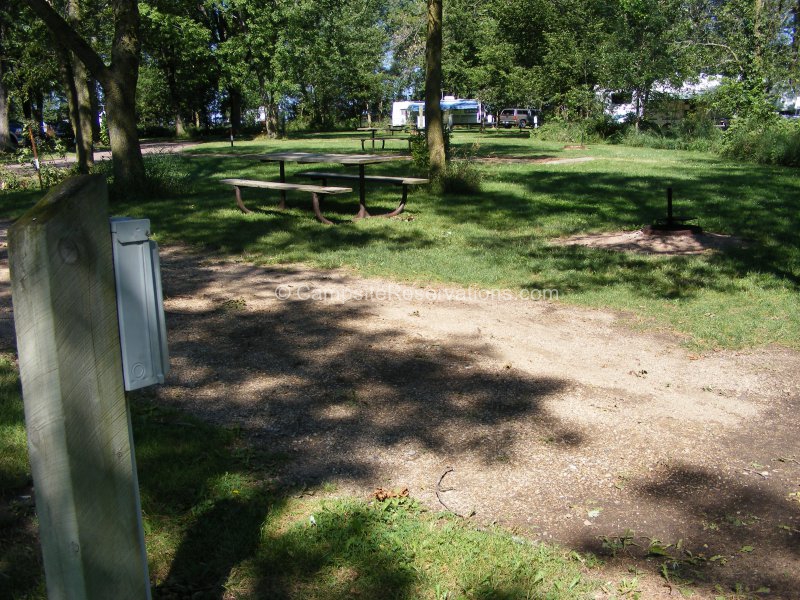 Campsite 32e in Blue Mounds State Park Campground at Blue Mounds State
